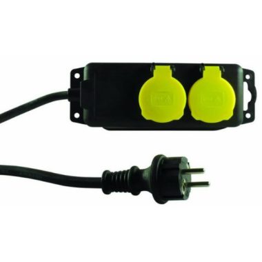 GAO 12467 Outdoor Distributor 2 with 1.4m H07RN-F 3x1.5mm2 Cable, 250V, 16A, IP44