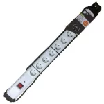   GAO 12523 10-es elosztó, 2m 3x1mm2 vezetékkel, túlfeszültség védelemmel, 250V, 10A, max. 2300W