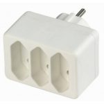 GAO 12730 Földeletlen 3-as elosztó, 2, 5A, fehér