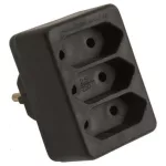 GAO 12731 Földeletlen 3-as elosztó, 2, 5A, fekete