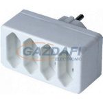 GAO 12738 Földeletlen 4-es elosztó, 2, 5A, fehér