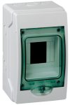 SCHNEIDER 13441 KAEDRA Mini distributor, transparent door, external, 1x4 module, gray