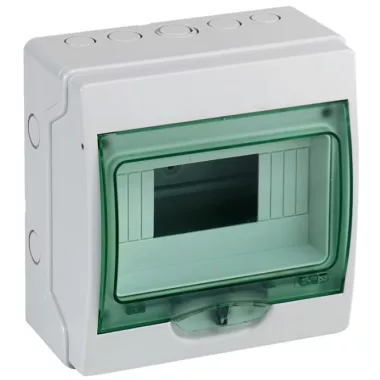 SCHNEIDER 13443 KAEDRA Tablou de distributie aplicat mini, ușă transparentă, modul 1x8, gri
