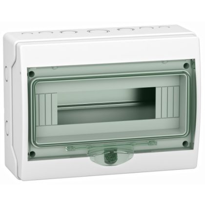   SCHNEIDER 13444 KAEDRA Mini distributor, transparent door, external, 1x12 module, gray