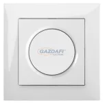   ELEKTRO-PLAST 1407-10plus1471-00 "Sentia" LED fényerőszabályzó kapcsoló, süllyesztett, fehér, 0-100W, IP20, 250V, 10A, kerettel