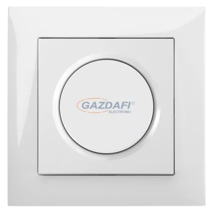   ELEKTRO-PLAST 1407-10plus1471-00 "Sentia" LED fényerőszabályzó kapcsoló, süllyesztett, fehér, 0-100W, IP20, 250V, 10A, kerettel