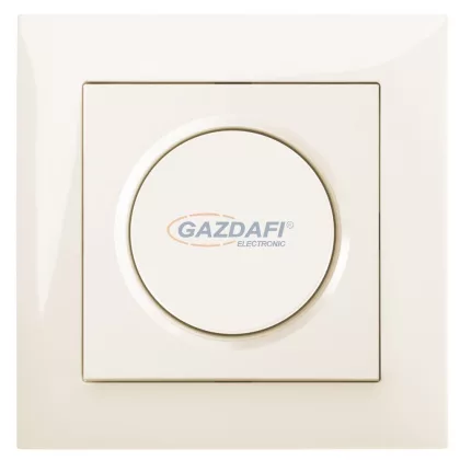   ELEKTRO-PLAST 1407-11plus1471-01 "Sentia" LED fényerőszabályzó kapcsoló, süllyesztett, krém, 0-100W, IP20, 250V, 10A, kerettel