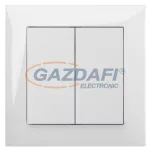   ELEKTRO-PLAST 1411-00 "Sentia" csillárkapcsoló, süllyesztett, fehér, IP20, 250V, 10A, kerettel