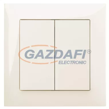 ELEKTRO-PLAST 1411-01 "Sentia" csillárkapcsoló, süllyesztett, krém, IP20, 250V, 10A, kerettel ELEKTRO-PLAST 1411-01 "Sentia" csillárkapcsoló, süllyesztett, krém, IP20, 250V, 10A, kerettel