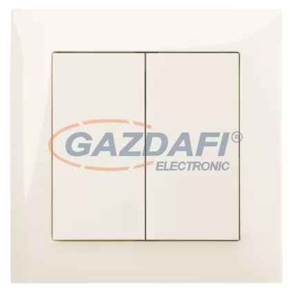 ELEKTRO-PLAST 1411-01 "Sentia" csillárkapcsoló, süllyesztett, krém, IP20, 250V, 10A, kerettel ELEKTRO-PLAST 1411-01 "Sentia" csillárkapcsoló, süllyesztett, krém, IP20, 250V, 10A, kerettel
