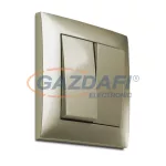   ELEKTRO-PLAST 1411-07 "Sentia" csillárkapcsoló, süllyesztett, szatén, IP20, 250V, 10A, kerettel