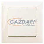   ELEKTRO-PLAST 1412-01 "Sentia" alternatív váltókapcsoló, süllyesztett, krém, IP20, 250V, 10A, kerettel