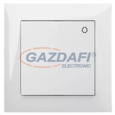 ELEKTRO-PLAST 1413-00 "Sentia" lámpajeles nyomókapcsoló, süllyesztett, fehér, IP20, 250V, 10A, kerettel ELEKTRO-PLAST 1413-00 "Sentia" lámpajeles nyomókapcsoló, süllyesztett, fehér, IP20, 250V, 10A, kerettel