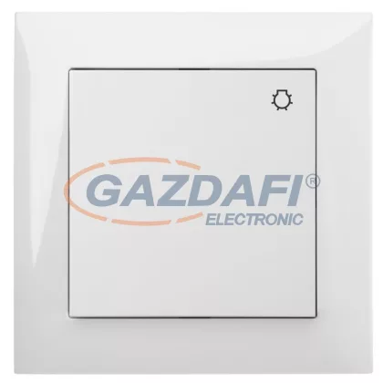 ELEKTRO-PLAST 1413-00 "Sentia" lámpajeles nyomókapcsoló, süllyesztett, fehér, IP20, 250V, 10A, kerettel ELEKTRO-PLAST 1413-00 "Sentia" lámpajeles nyomókapcsoló, süllyesztett, fehér, IP20, 250V, 10A, kerettel