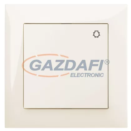 ELEKTRO-PLAST 1413-01 "Sentia" lámpajeles nyomókapcsoló, süllyesztett, krém, IP20, 250V, 10A, kerettel ELEKTRO-PLAST 1413-01 "Sentia" lámpajeles nyomókapcsoló, süllyesztett, krém, IP20, 250V, 10A, kerettel