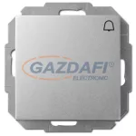   ELEKTRO-PLAST 1414-56 "Sentia" csengőjeles nyomókapcsoló, süllyesztett, ezüst, IP20, 250V, 10A, keret nélkül