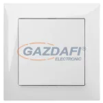   ELEKTRO-PLAST 1415-00 "Sentia" kereszt váltókapcsoló, süllyesztett, fehér, IP20, 250V, 10A, kerettel