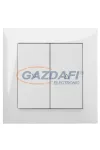 ELEKTRO-PLAST 1416-00 "Sentia" zsalunyomó kapcsoló, süllyesztett, fehér, IP20, 250V, 10A, kerettel ELEKTRO-PLAST 1416-00 "Sentia" zsalunyomó kapcsoló, süllyesztett, fehér, IP20, 250V, 10A, kerettel