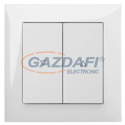 ELEKTRO-PLAST 1416-00 "Sentia" zsalunyomó kapcsoló, süllyesztett, fehér, IP20, 250V, 10A, kerettel ELEKTRO-PLAST 1416-00 "Sentia" zsalunyomó kapcsoló, süllyesztett, fehér, IP20, 250V, 10A, kerettel