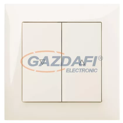   ELEKTRO-PLAST 1416-01 "Sentia" zsalunyomó kapcsoló betét, süllyesztett, krém, IP20, 250V, 10A, kerettel