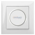   ELEKTRO-PLAST 1417-10 + 1471-00 "Sentia" fényerőszabályzó kapcsoló, süllyesztett, fehér, 40-400W, IP20, 250V, 10A, kerettel