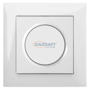 ELEKTRO-PLAST 1417-10 + 1471-00 "Sentia" fényerőszabályzó kapcsoló, süllyesztett, fehér, 40-400W, IP20, 250V, 10A, kerettel