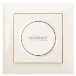   ELEKTRO-PLAST 1417-11 + 1471-01 "Sentia" fényerőszabályzó kapcsoló, süllyesztett, krém, 40-400W, IP20, 250V, 10A, kerettel