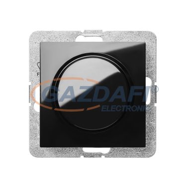 ELEKTRO-PLAST 1417-58 "Sentia" fényerőszabályzó kapcsoló, süllyesztett, fekete, IP44, 40-400W, keret nélkül