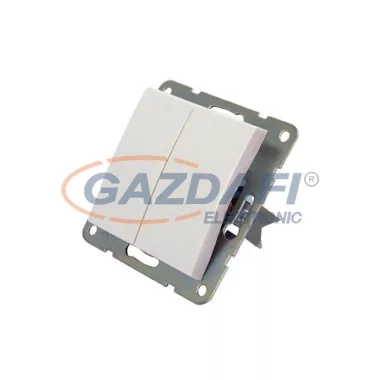 ELEKTRO-PLAST 1418-11 "Sentia" dupla váltókapcsoló, süllyesztett, krém, IP20, 250V, 10A, keret nélkül ELEKTRO-PLAST 1418-11 "Sentia" dupla váltókapcsoló, süllyesztett, krém, IP20, 250V, 10A, keret nélkül