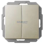   ELEKTRO-PLAST 1418-57 "Sentia" dupla váltókapcsoló, süllyesztett, szatén, IP20, 250V, 10A, keret nélkül