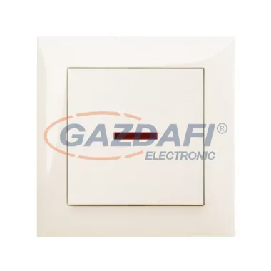 ELEKTRO-PLAST 1419-11 "Sentia" kétpólusú kapcsoló, süllyesztett, krém, IP20, 250V, 10A ELEKTRO-PLAST 1419-11 "Sentia" kétpólusú kapcsoló, süllyesztett, krém, IP20, 250V, 10A