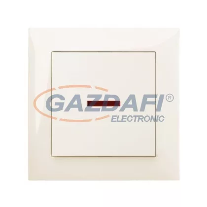 ELEKTRO-PLAST 1419-11 "Sentia" kétpólusú kapcsoló, süllyesztett, krém, IP20, 250V, 10A ELEKTRO-PLAST 1419-11 "Sentia" kétpólusú kapcsoló, süllyesztett, krém, IP20, 250V, 10A