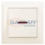   ELEKTRO-PLAST 1423-01 "Sentia" egypólusú, jelzőfényes kapcsoló, süllyesztett, krém, IP20, 250V, 10A, kerettel