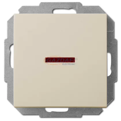   ELEKTRO-PLAST 1423-11 "Sentia" egypólusú, jelzőfényes kapcsoló, süllyesztett, krém, IP20, 250V, 10A, keret nélkül