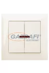 ELEKTRO-PLAST 1424-01 "Sentia" kétpólusú, jelzőfényes kapcsoló, süllyesztett, krém, IP20, 250V, 10A, kerettel ELEKTRO-PLAST 1424-01 "Sentia" kétpólusú, jelzőfényes kapcsoló, süllyesztett, krém, IP20, 250V, 10A, kerettel