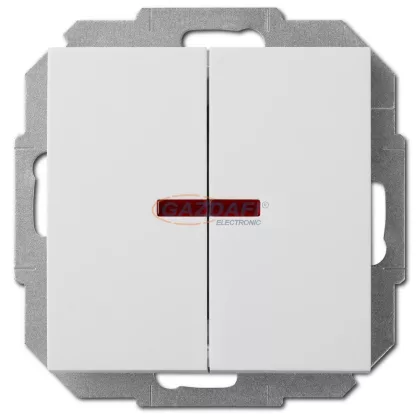 ELEKTRO-PLAST 1424-10 "Sentia" kétpólusú, jelzőfényes kapcsoló, süllyesztett, fehér, IP20, 250V, 10A, keret nélkül ELEKTRO-PLAST 1424-10 "Sentia" kétpólusú, jelzőfényes kapcsoló, süllyesztett, fehér, IP20, 250V, 10A, keret nélkül