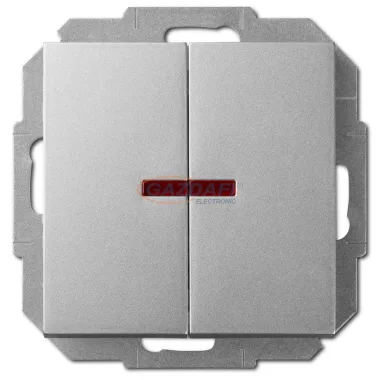 ELEKTRO-PLAST 1424-56 "Sentia" kétpólusú, jelzőfényes kapcsoló, süllyesztett, ezüst, IP20, 250V, 10A, keret nélkül ELEKTRO-PLAST 1424-56 "Sentia" kétpólusú, jelzőfényes kapcsoló, süllyesztett, ezüst, IP20, 250V, 10A, keret nélkül