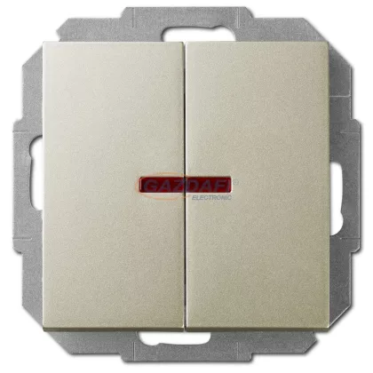 ELEKTRO-PLAST 1424-57 "Sentia" kétpólusú, jelzőfényes kapcsoló, süllyesztett, szatén, IP20, 250V, 10A, keret nélkül ELEKTRO-PLAST 1424-57 "Sentia" kétpólusú, jelzőfényes kapcsoló, süllyesztett, szatén, IP20, 250V, 10A, keret nélkül