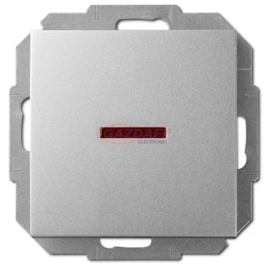 ELEKTRO-PLAST 1425-56 "Sentia" jelzőfényes váltókapcsoló, süllyesztett, ezüst, IP20, 250V, 10A, keret nélkül ELEKTRO-PLAST 1425-56 "Sentia" jelzőfényes váltókapcsoló, süllyesztett, ezüst, IP20, 250V, 10A, keret nélkül
