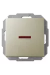 ELEKTRO-PLAST 1425-57 "Sentia" jelzőfényes váltókapcsoló, süllyesztett, szatén, IP20, 250V, 10A, keret nélkül ELEKTRO-PLAST 1425-57 "Sentia" jelzőfényes váltókapcsoló, süllyesztett, szatén, IP20, 250V, 10A, keret nélkül