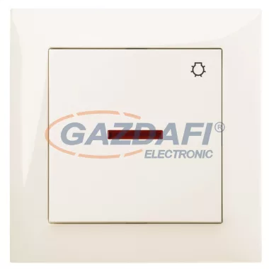 ELEKTRO-PLAST 1426-01 "Sentia" lámpajeles, jelzőfényes nyomókapcsoló, süllyesztett, krém, IP20, 250V, 10A, kerettel ELEKTRO-PLAST 1426-01 "Sentia" lámpajeles, jelzőfényes nyomókapcsoló, süllyesztett, krém, IP20, 250V, 10A, kerettel