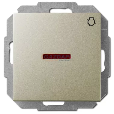 ELEKTRO-PLAST 1426-57 "Sentia" lámpajeles, jelzőfényes nyomókapcsoló, süllyesztett, szatén, IP20, 250V, 10A, keret nélkül ELEKTRO-PLAST 1426-57 "Sentia" lámpajeles, jelzőfényes nyomókapcsoló, süllyesztett, szatén, IP20, 250V, 10A, keret nélkül