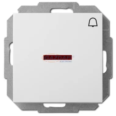 ELEKTRO-PLAST 1427-10 "Sentia" csengőjeles, jelzőfényes kapcsoló, süllyesztett, fehér, IP20, 250V, 10A, keret nélkül