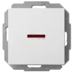   ELEKTRO-PLAST 1428-10 "Sentia" keresztkapcsoló, jelzőfényes, süllyesztett, fehér, IP20, 250V, 10A, keret nélkül