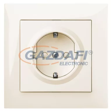 ELEKTRO-PLAST 1437-01 "Sentia" csatlakozó aljzat, 2P+F, krém, kerettel ELEKTRO-PLAST 1437-01 "Sentia" csatlakozó aljzat, 2P+F, krém, kerettel