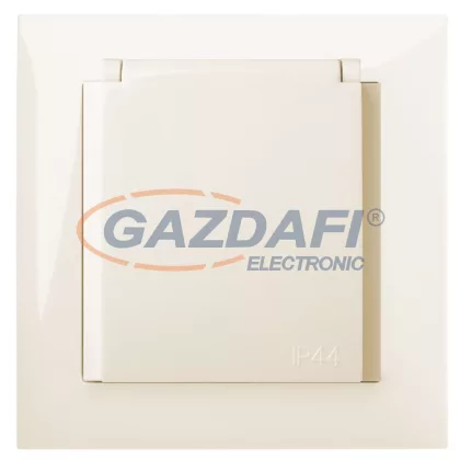 ELEKTRO-PLAST 1439-01 "Sentia" 2P+E, IP44, süllyesztett dugalj, krém, kerettel ELEKTRO-PLAST 1439-01 "Sentia" 2P+E, IP44, süllyesztett dugalj, krém, kerettel