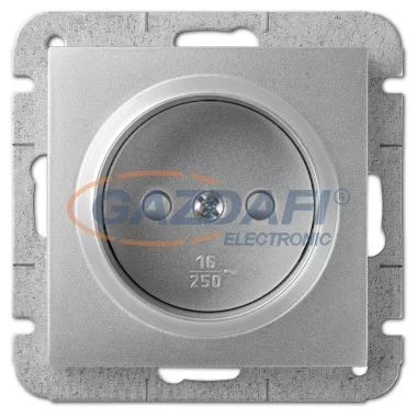 ELEKTRO-PLAST 1440-56 "Sentia" süllyesztett, földeletlen dugalj, ezüst, IP20, keret nélkül, keret nélkül ELEKTRO-PLAST 1440-56 "Sentia" süllyesztett, földeletlen dugalj, ezüst, IP20, keret nélkül, keret nélkül