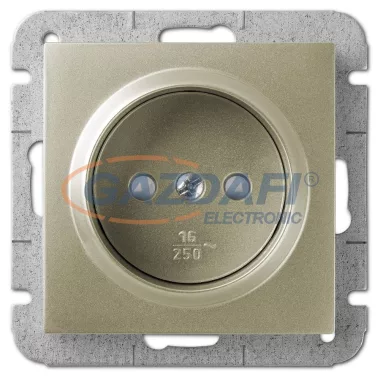 ELEKTRO-PLAST 1440-57 "Sentia" süllyesztett, földeletlen dugalj, szatén, IP20, keret nélkül, keret nélkül