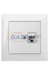 ELEKTRO-PLAST 1448-00 "Sentia" süllyesztett CAT5e/RJ45 Informatikai csatlakozó aljzat, fehér, kerettel ELEKTRO-PLAST 1448-00 "Sentia" süllyesztett CAT5e/RJ45 Informatikai csatlakozó aljzat, fehér, kerettel