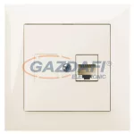   ELEKTRO-PLAST 1448-01 "Sentia" süllyesztett CAT5e/RJ45 Informatikai csatlakozó aljzat, krém, kerettel
